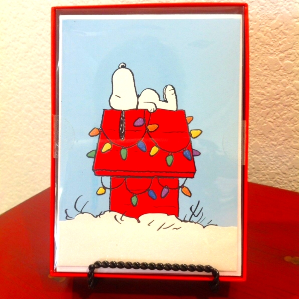 Snoopy "Sleeping on his Dog House" Holiday Boxed Cards NWT